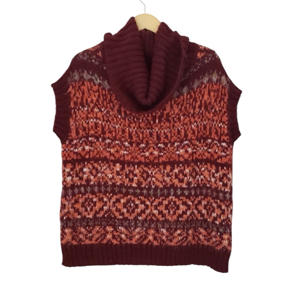 Free People Oversized Loose Fit Snow Bunny Fair Isle Maiden Knit Sweater